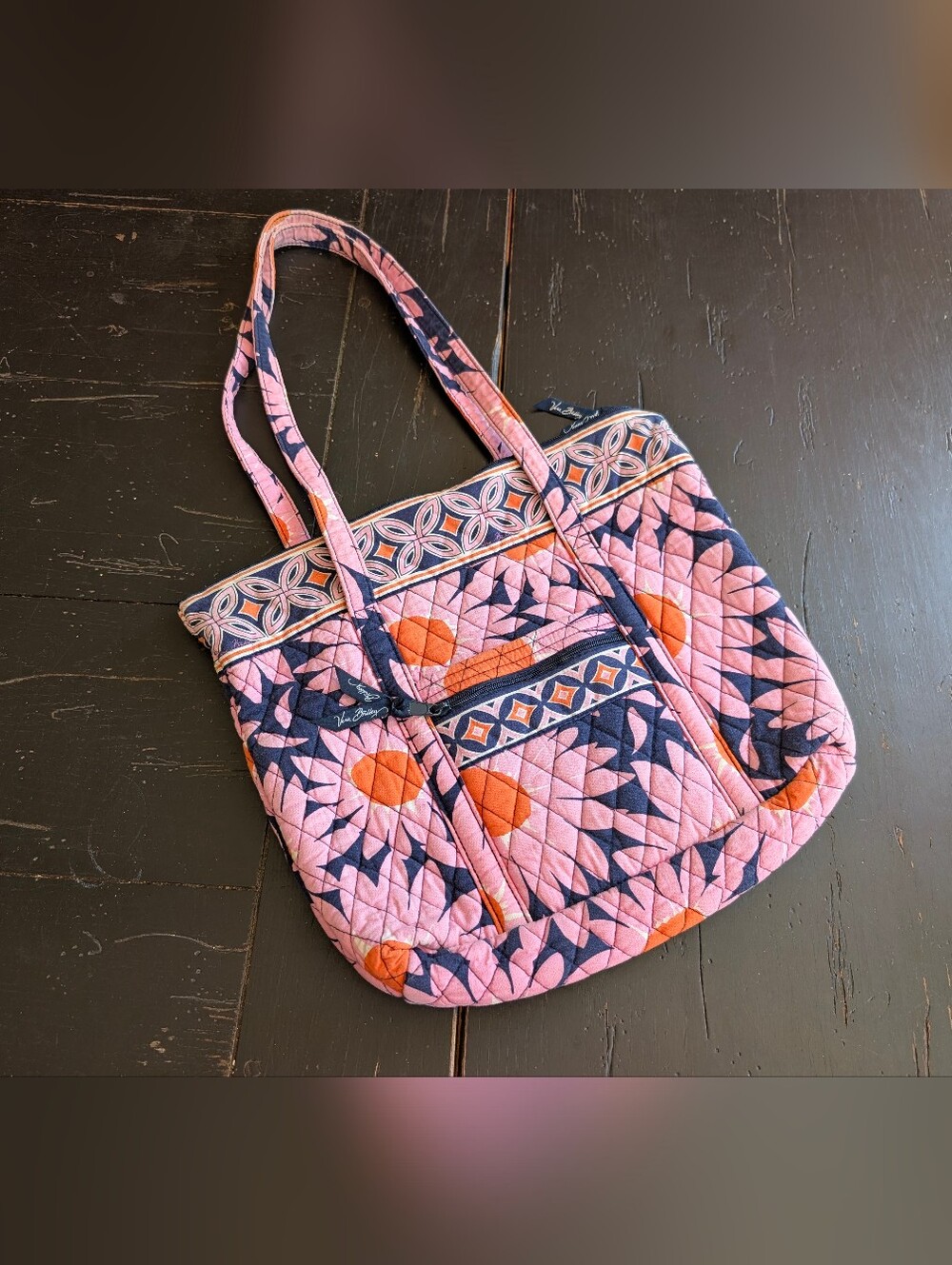 Vera Bradley Villager Tote Retired "Loves Me" Paisley Pattern Boho Cottagecore - Picture 1 of 8